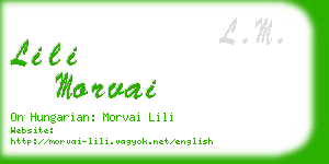 lili morvai business card